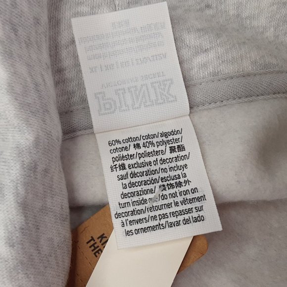 VICTORIA'S SECRET 'PINK' FLEECE  ROSE~GOLD LOGO COWL-NECK  SWEATSHIRT - Picture 9 of 14